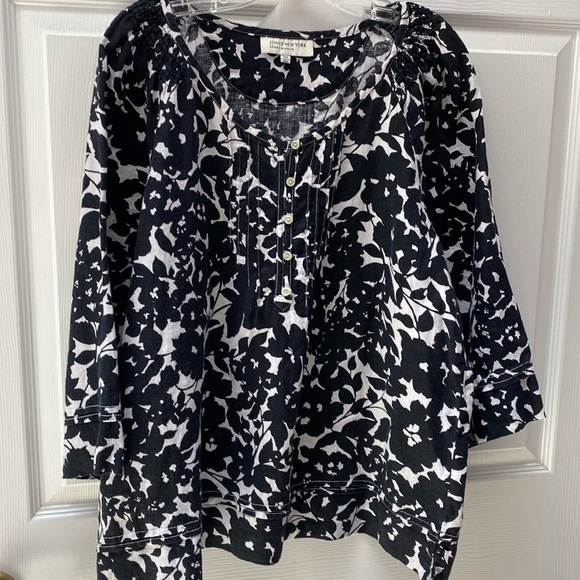 U women Jones New York casual 3/4 sleeve plus size pullover shirt size 1X - Picture 1 of 3